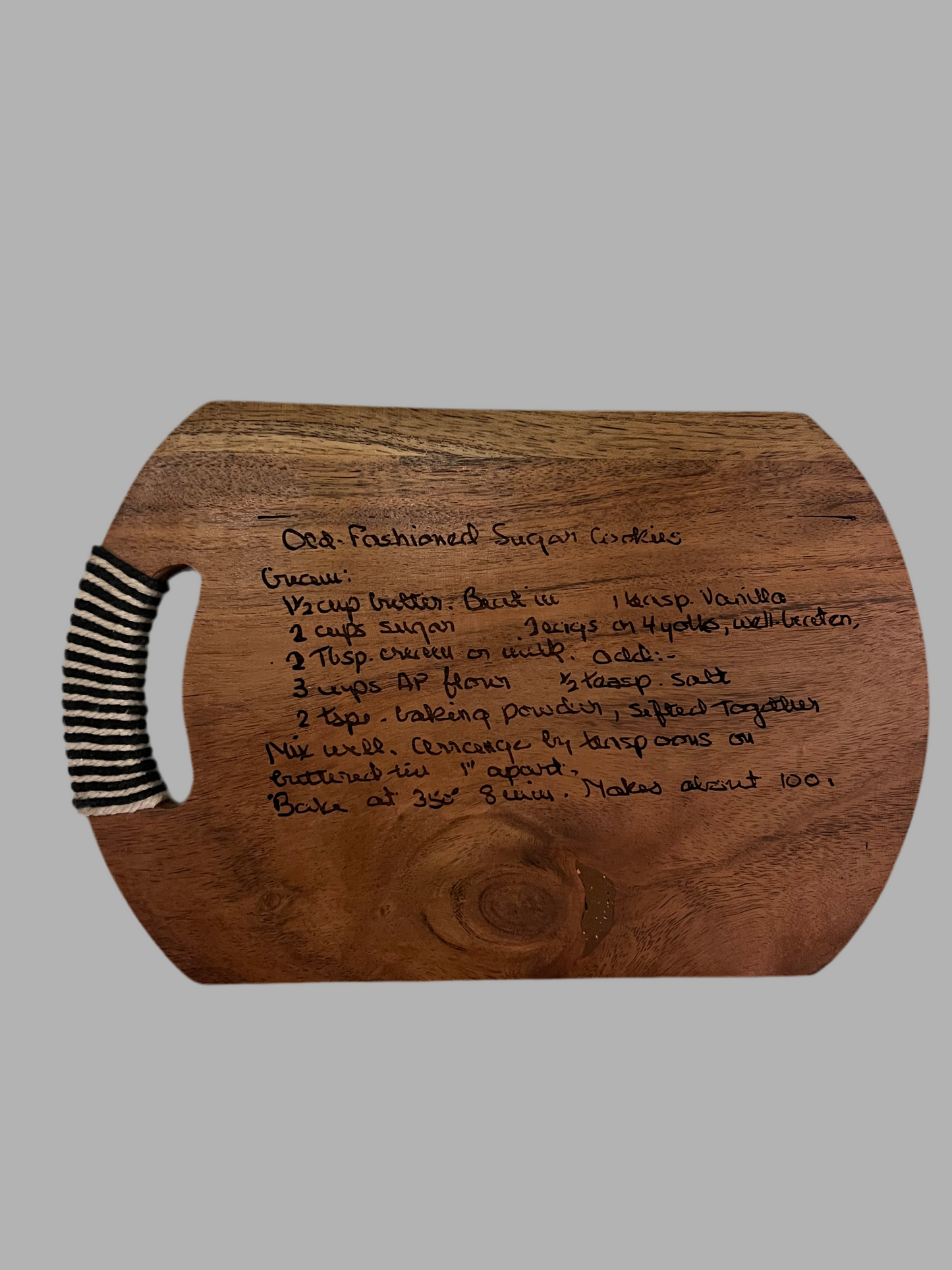 Custom Handwritten Recipe & Note Engraved Serving Board – A Timeless Keepsake