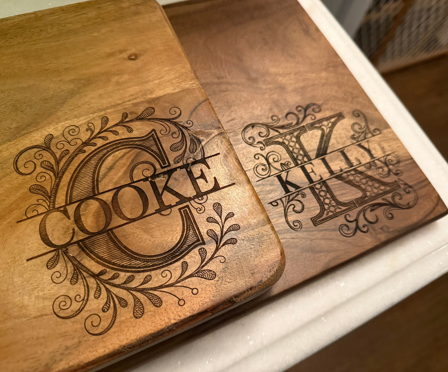 Monogrammed Serving Boards