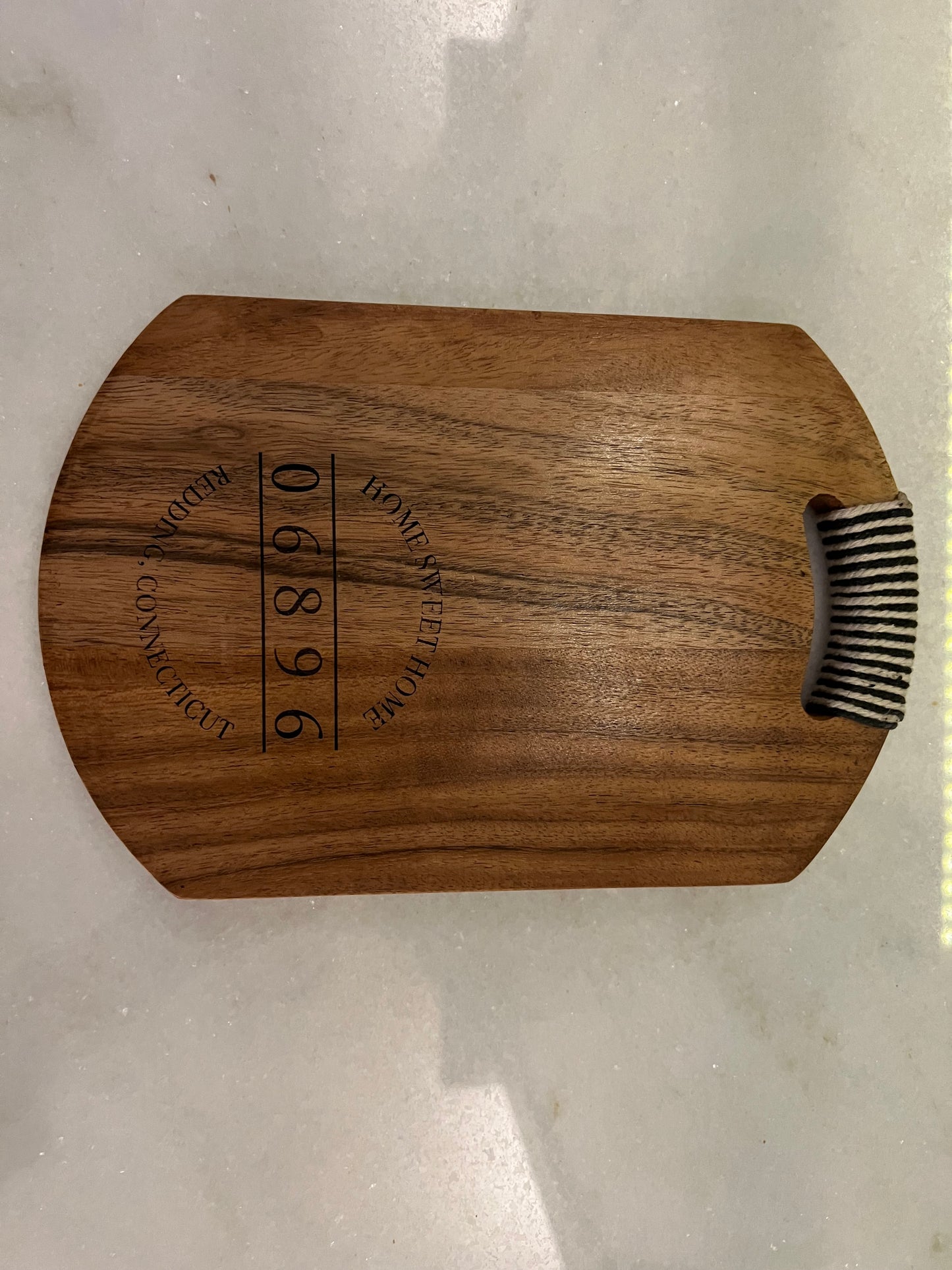 Custom Town and Zip Code Engraved Cutting Board