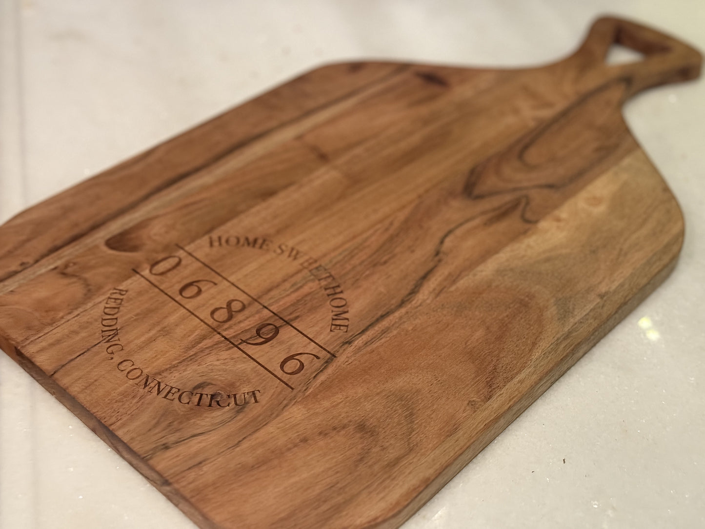 Custom Town and Zip Code Engraved Cutting Board