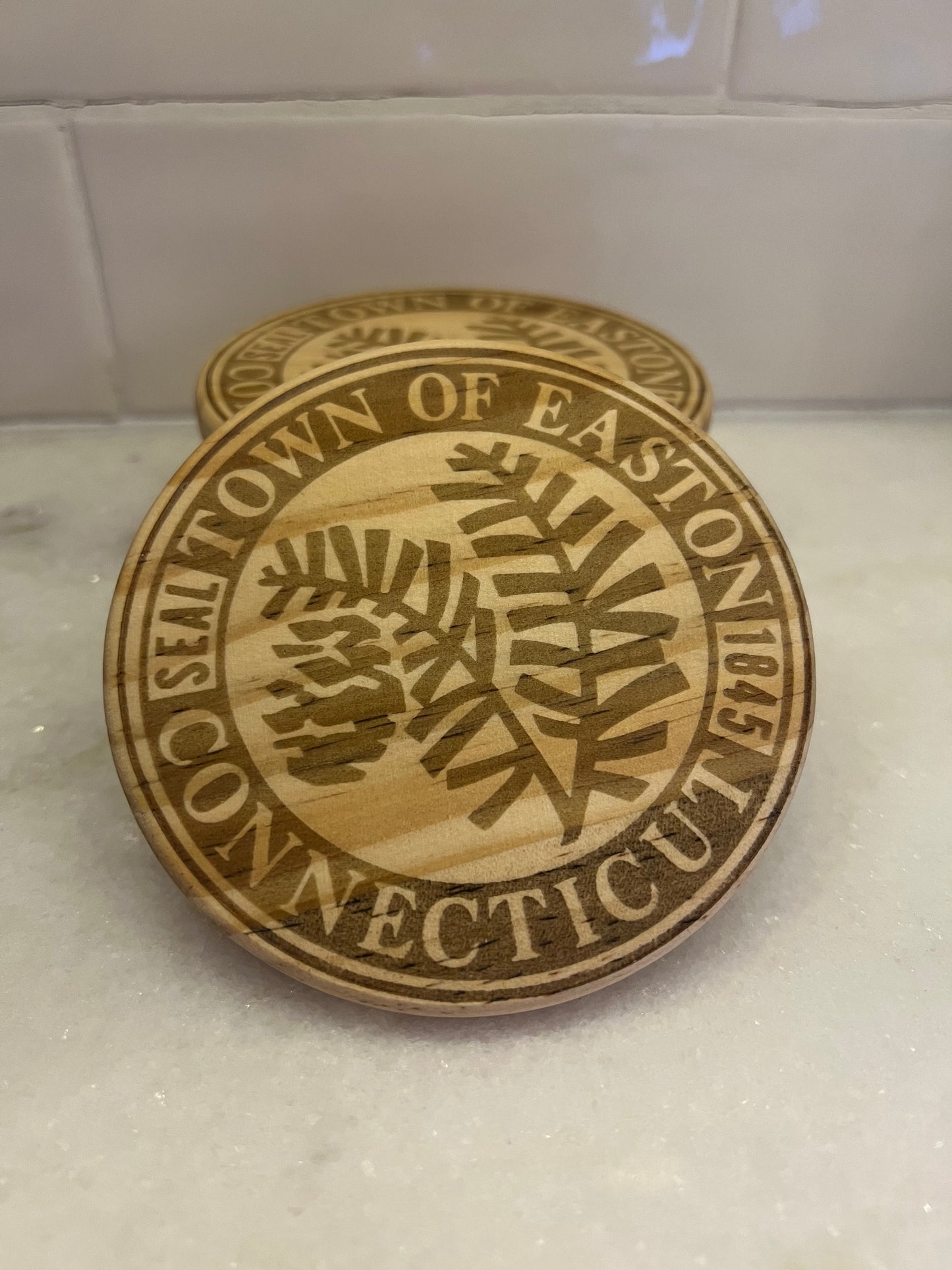 Easton CT Handcrafted Wooden Coaster set